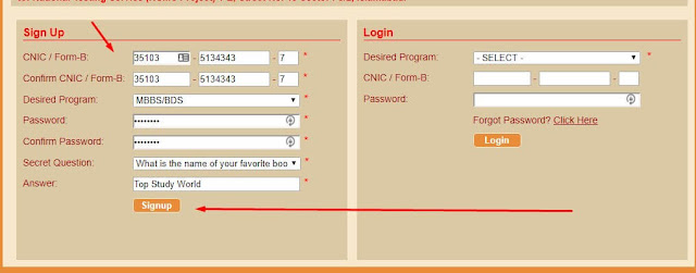 Sign up for NUMS Sign up for NUMS