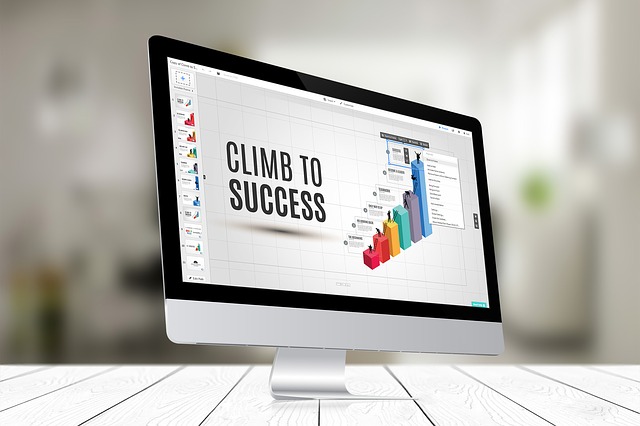 Powerpoint Slides on Monitor